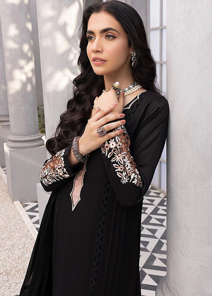 Azure Luxury Pret  Silk 3 Piece Dress Mythic Onyx MOVG331