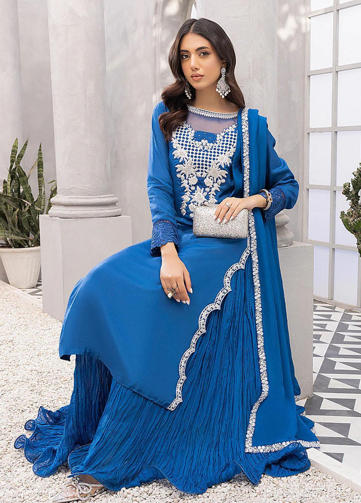 Azure Luxury Pret  Silk 3 Piece Dress Aegean Bliss ABVG336