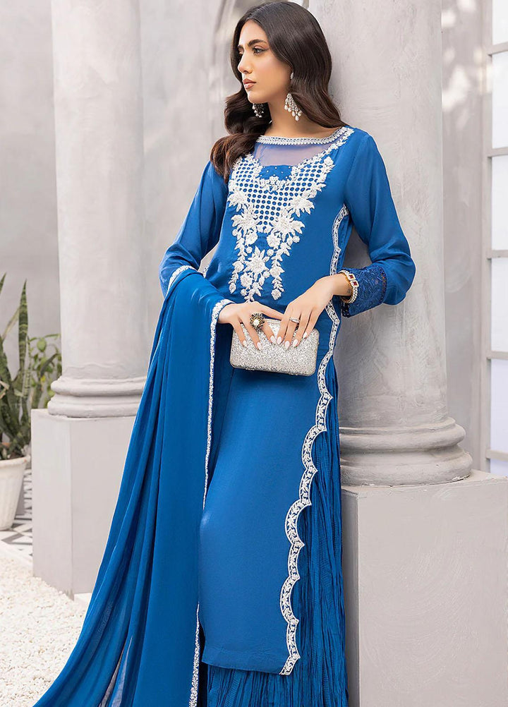 Azure Luxury Pret  Silk 3 Piece Dress Aegean Bliss ABVG336