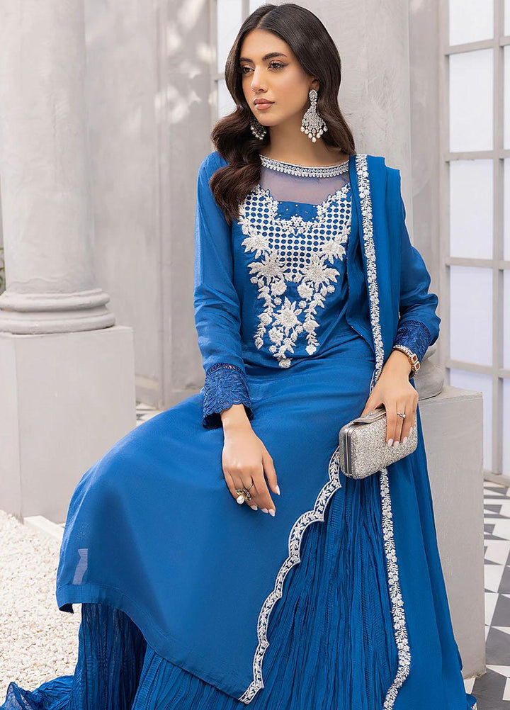 Azure Luxury Pret  Silk 3 Piece Dress Aegean Bliss ABVG336