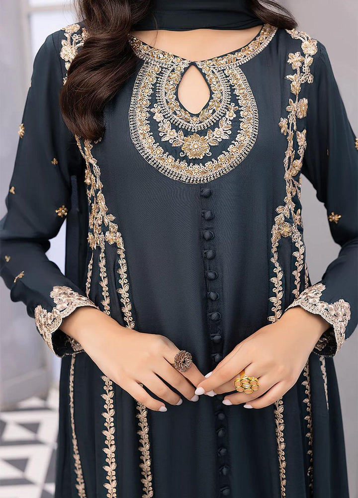 Azure Luxury Pret  Silk 3 Piece Dress Glitzy Vines GVVG319