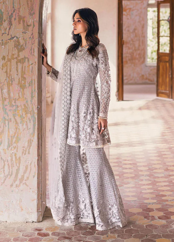Azure Pret Embroidered Net 4 Piece Suit Jugnu