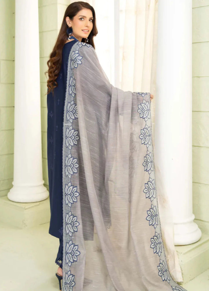 Baad e Baharan by Humdum  Chikankari Lawn Suit Unstitched 3 Piece HD24B D-03 - Summer Collection