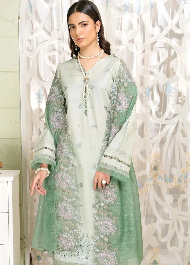 Baad e Baharan by Humdum  Chikankari Lawn Suit Unstitched 3 Piece HD24B D-05 - Summer Collection