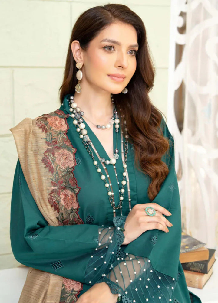 Baad e Baharan by Humdum  Chikankari Lawn Suit Unstitched 3 Piece HD24B D-07 - Summer Collection