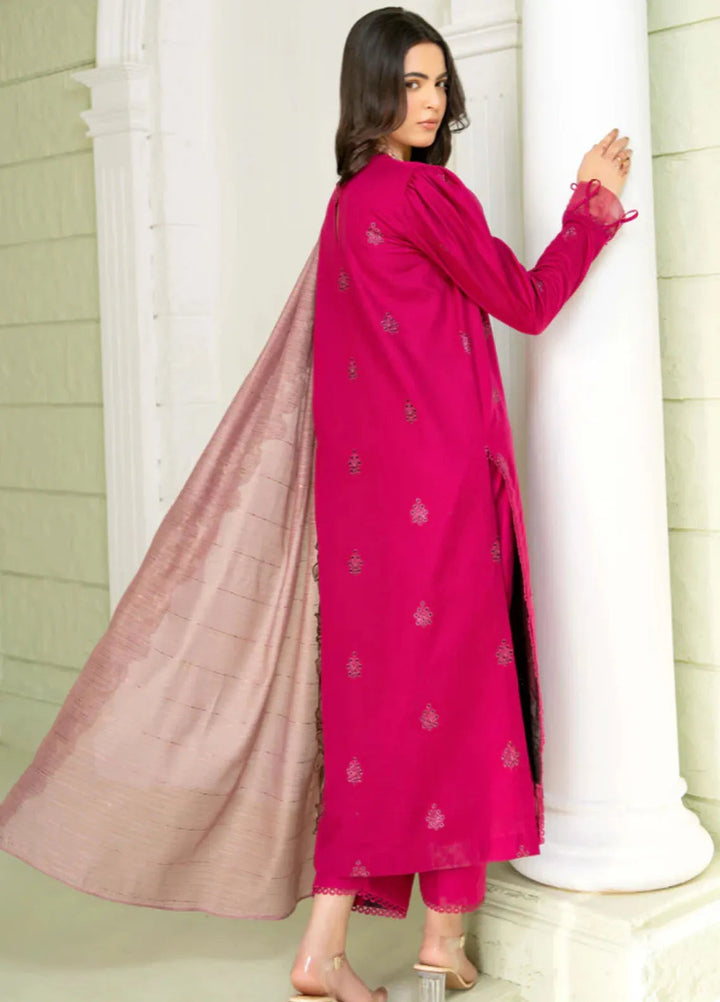 Baad e Baharan by Humdum  Chikankari Lawn Suit Unstitched 3 Piece HD24B D-10 - Summer Collection