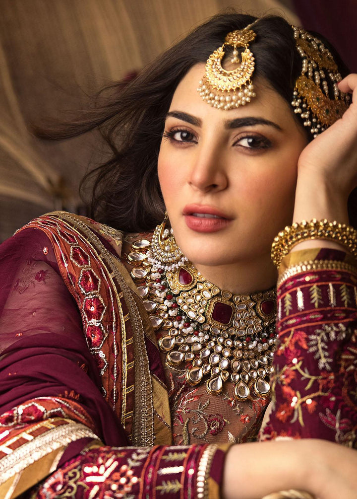 Asim Jofa Luxury Pret Embroidered Net 3 Piece Dress AJ23PWB AJNB-12