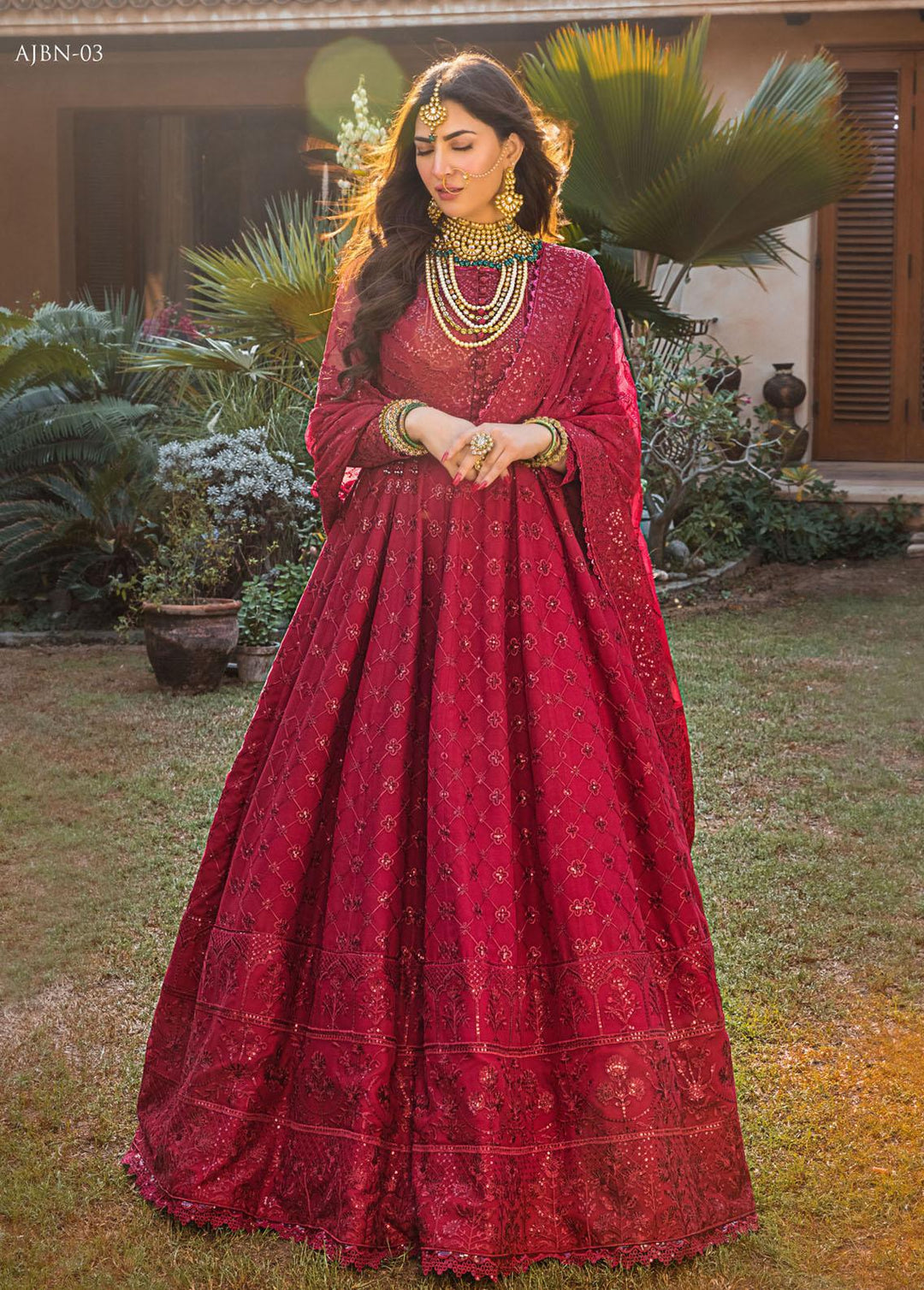 Baad-e-Naubahar by Asim Jofa Embroidered Chiffon Suits Unstitched 3 Piece AJ22BN AJNB-03 - Wedding Collection
