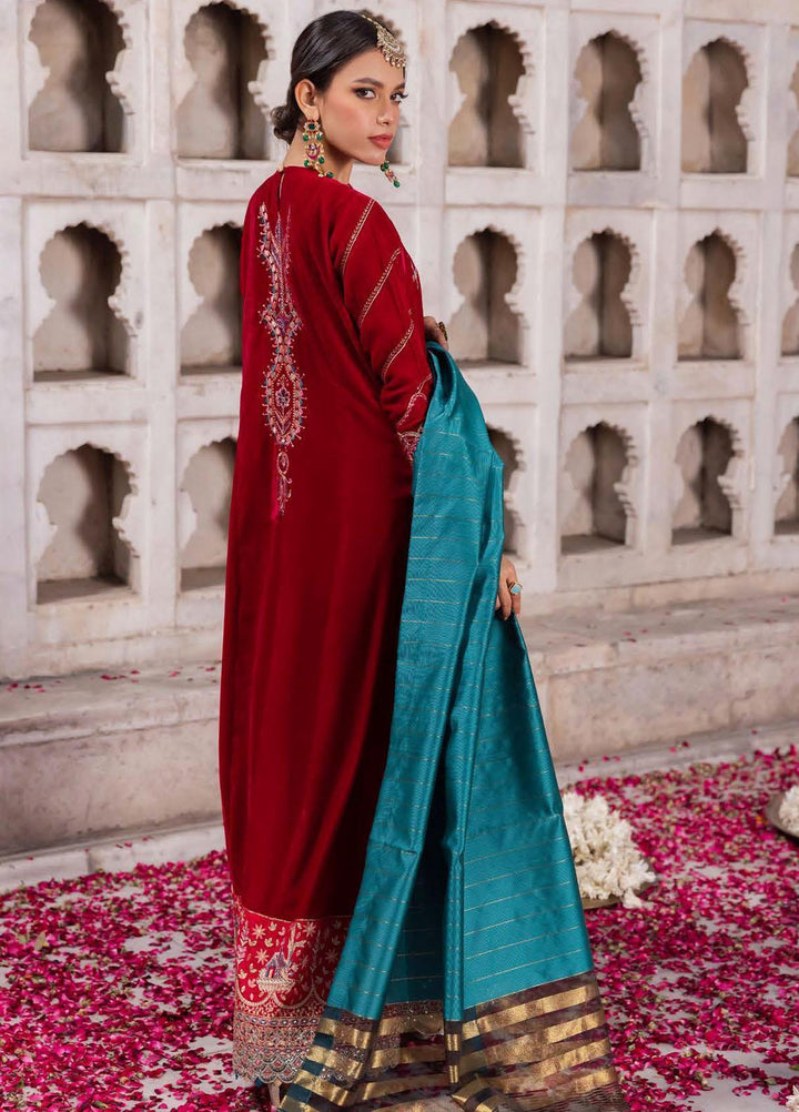 Baagh By AIK Atelier Embroidered Velvet Suits Unstitched 3 Piece AIK22B Look 9 - Winter Collection