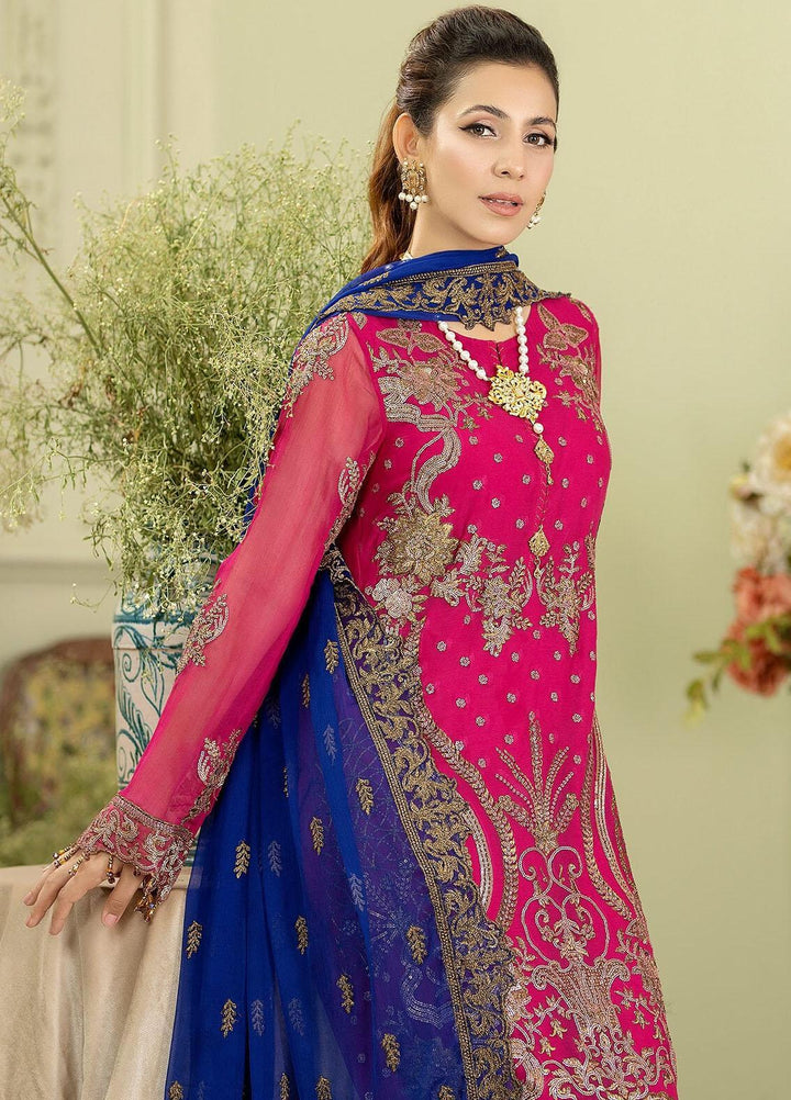 Baagh By Imrozia Premium Embroidered Chiffon Suits Unstitched 3 Piece IMP23BG M-48 Kanwal - Formal Collection