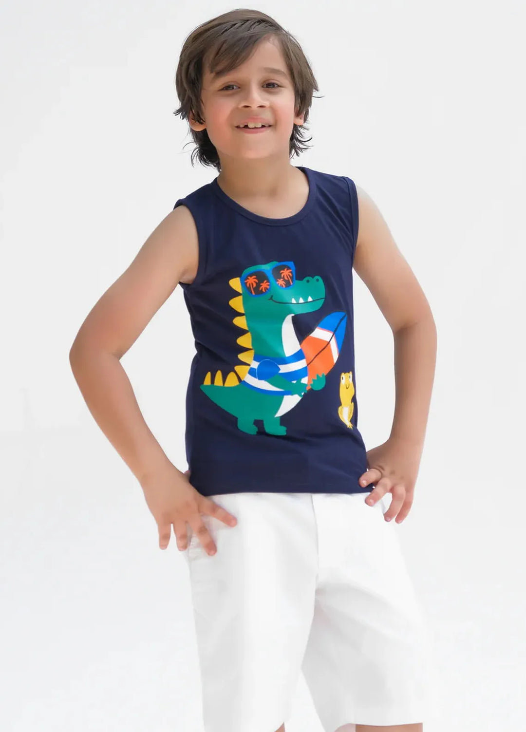 Baby Nest Boys Sando Crocodile Going For Sup Navy