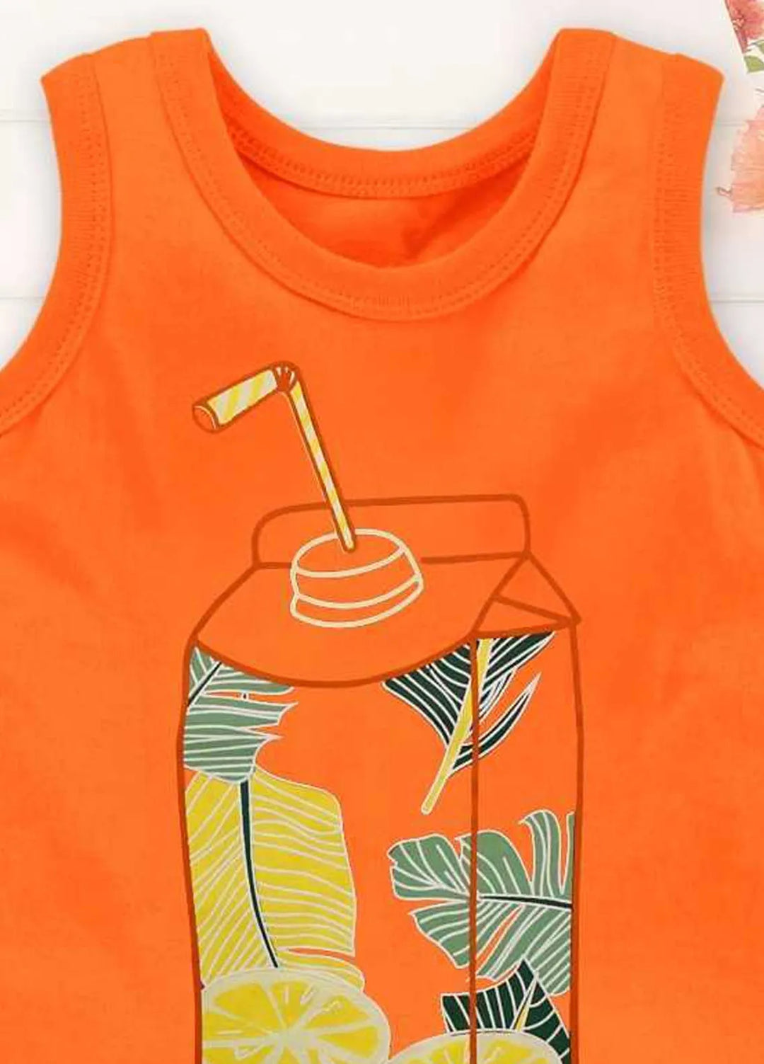 Baby Nest Boys Sando Lemon Jar Orange