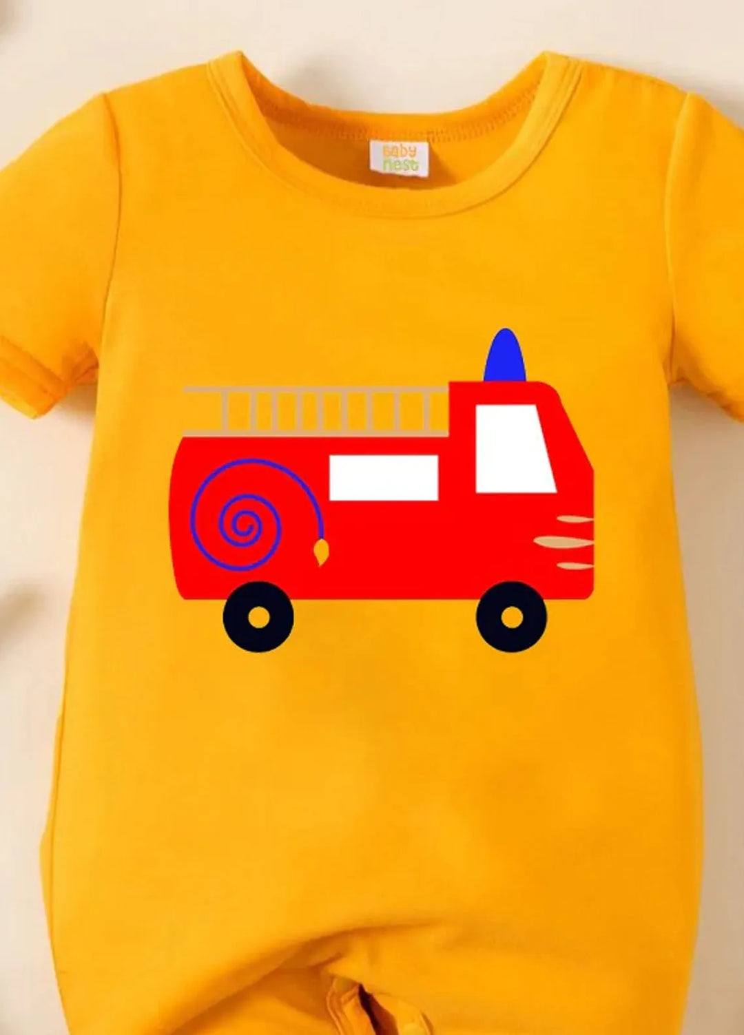 Baby Nest Casual Romper Emergency Alert - Yellow