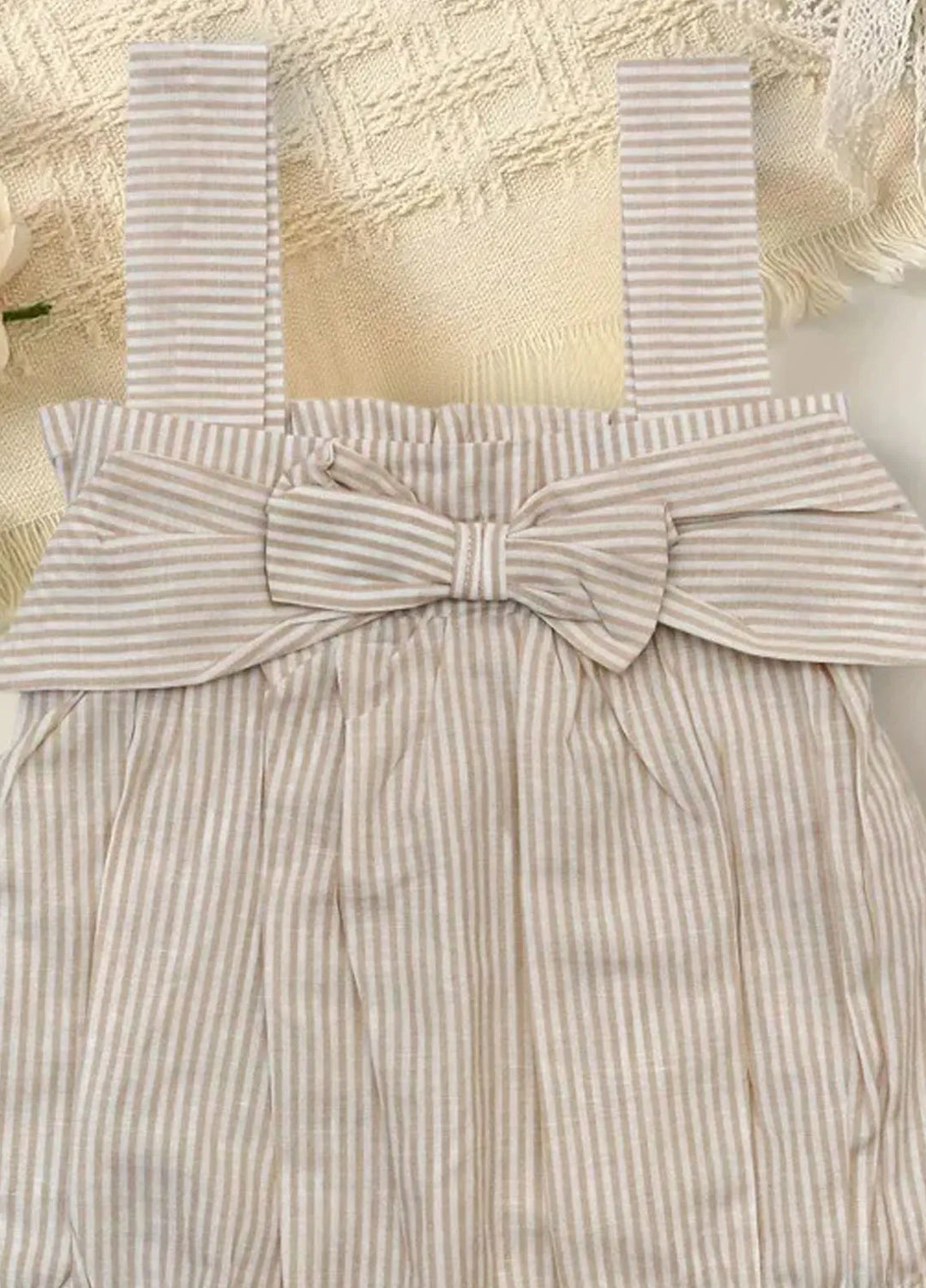 Baby Nest Casual Romper Off white Bow romper