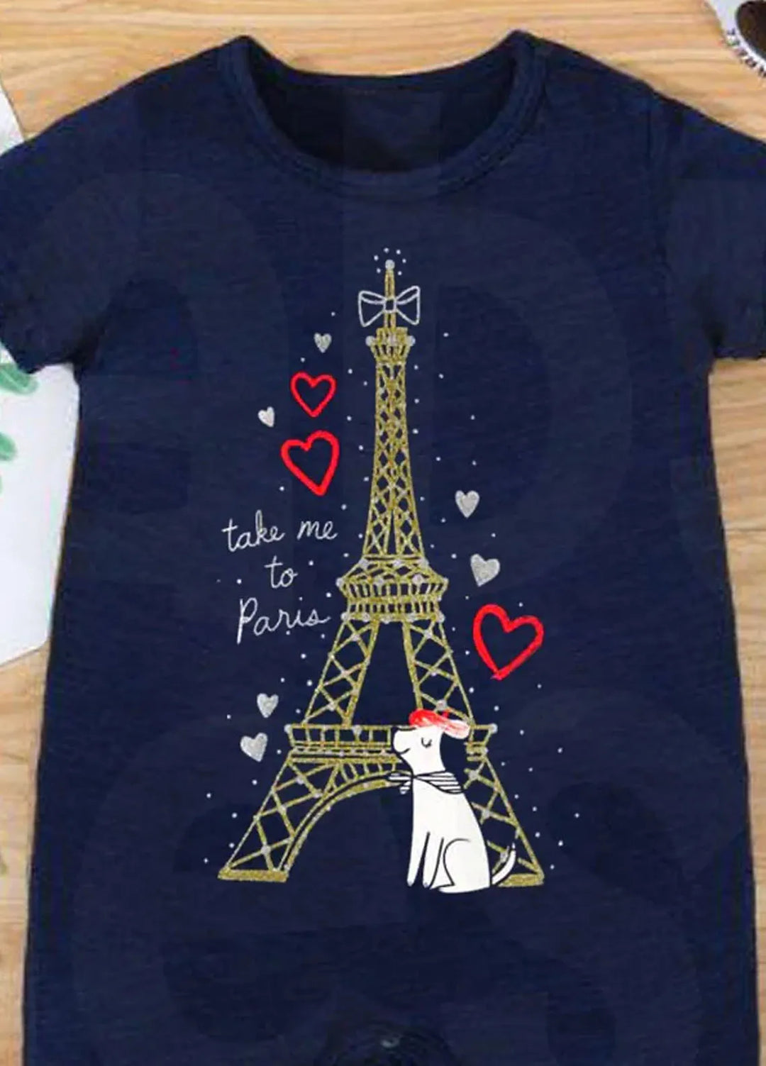 Baby Nest Casual Romper Take me to Paris - Blue