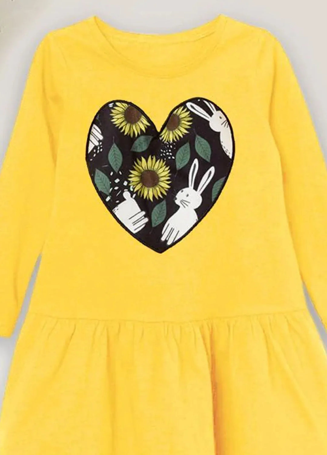 Baby Nest Frock Frocks Black Heart BNBPF-60-D5 Yellow