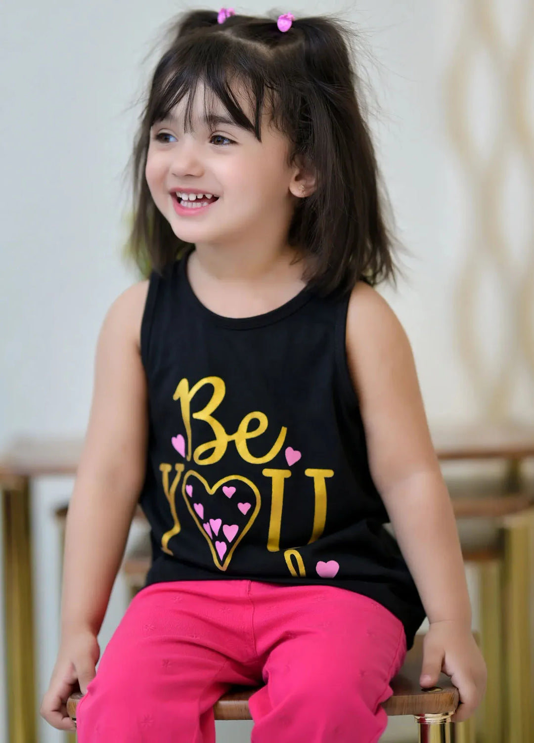Baby Nest Girls Sando Be Love Black