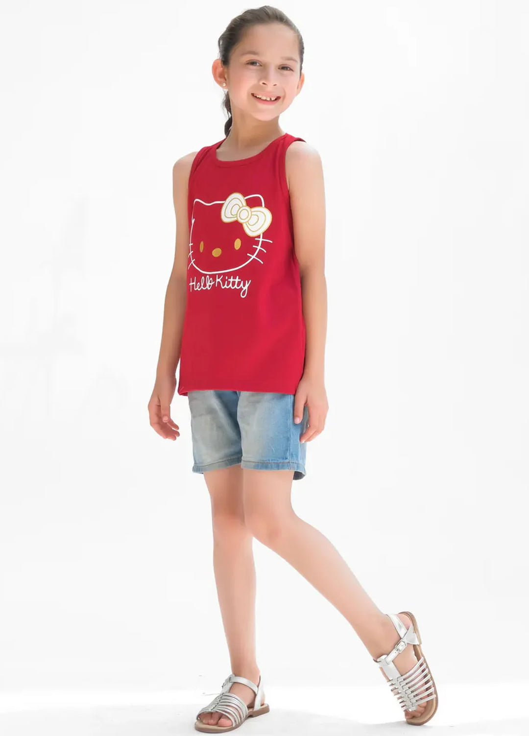 Baby Nest Girls Sando Hello Kitty Red