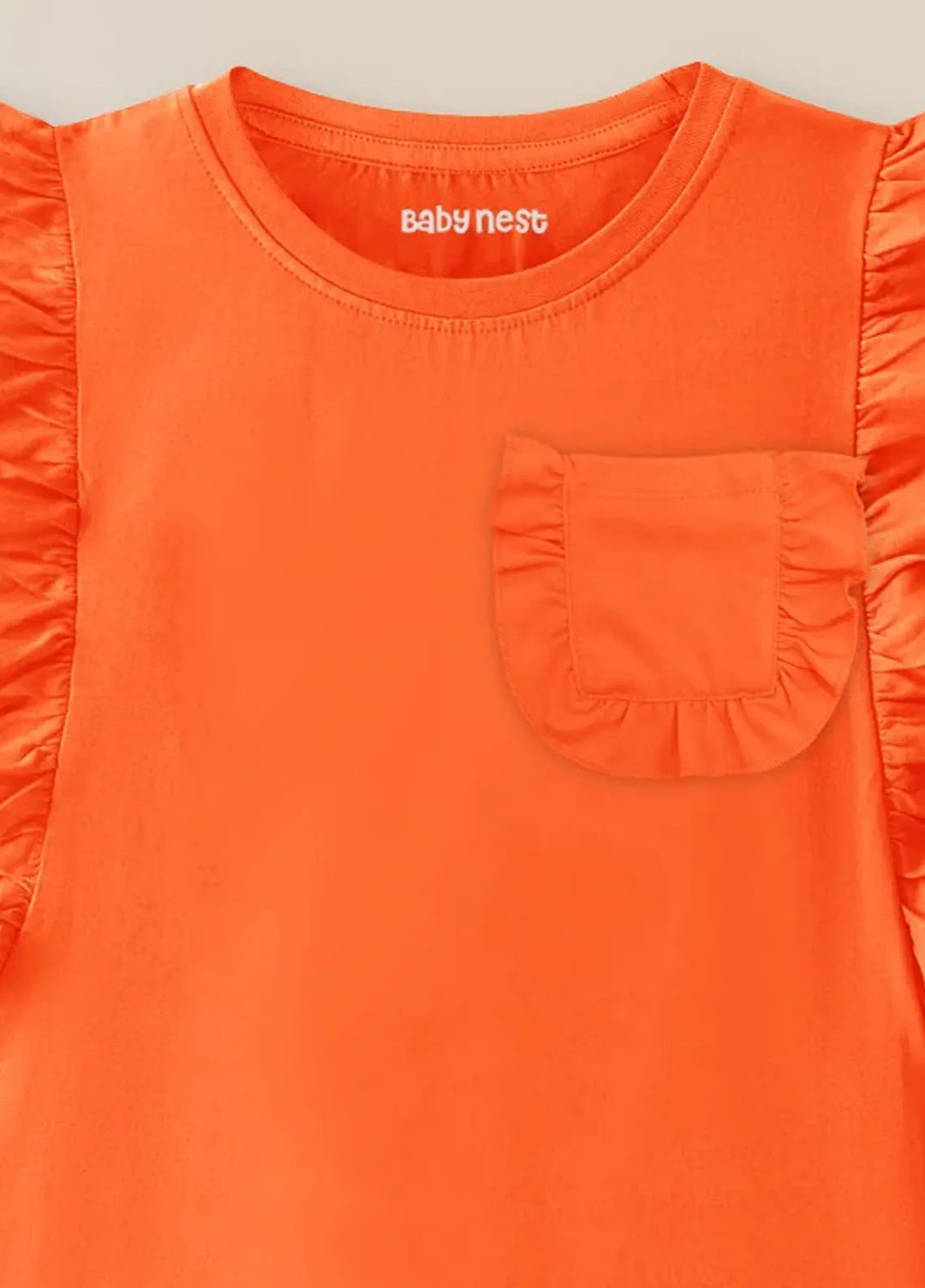 Baby Nest Girls T Shirt Tee Summer Orange
