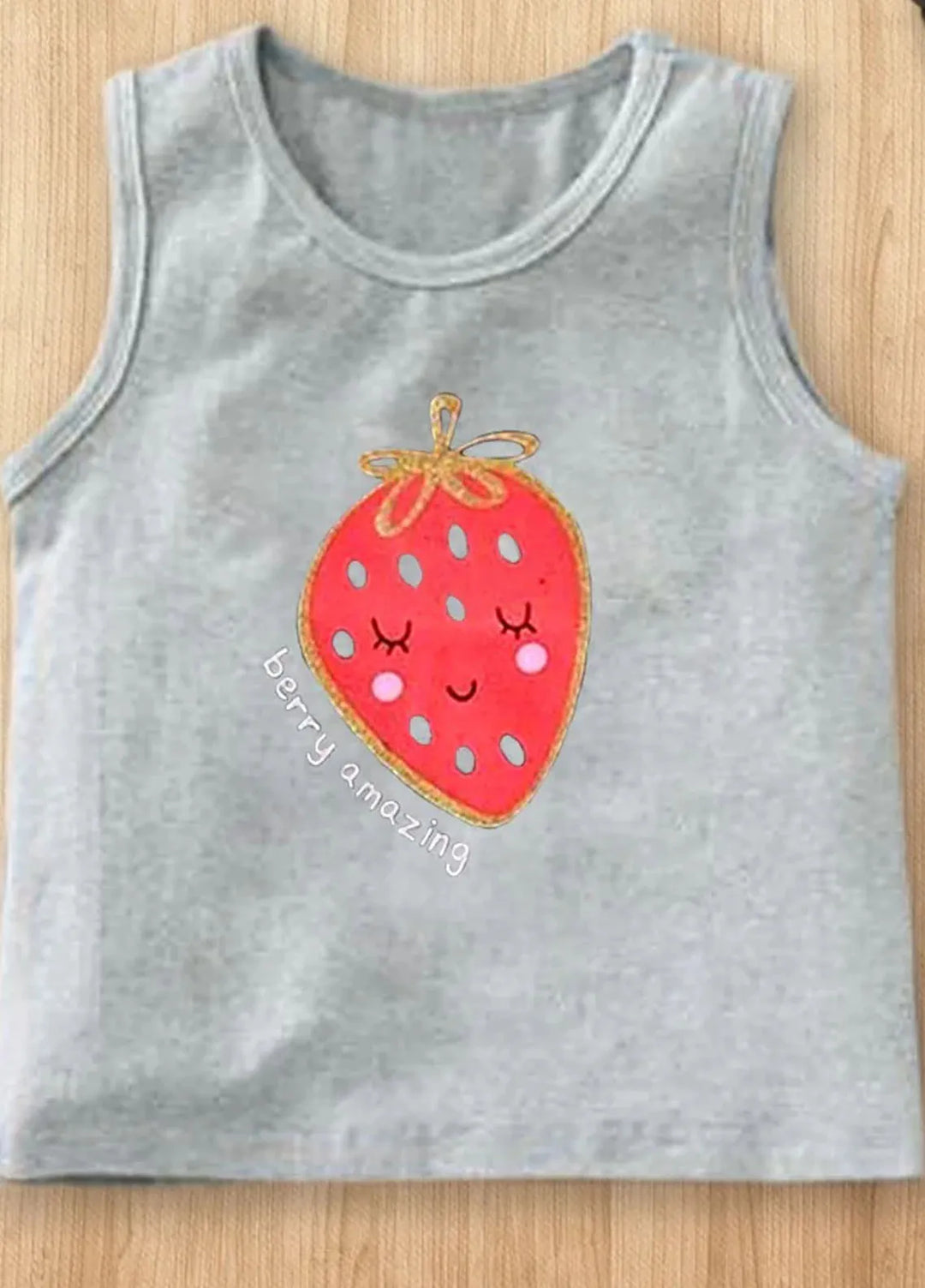 Baby Nest Kids Sando Bnbbs-110 Berry Amazing Grey