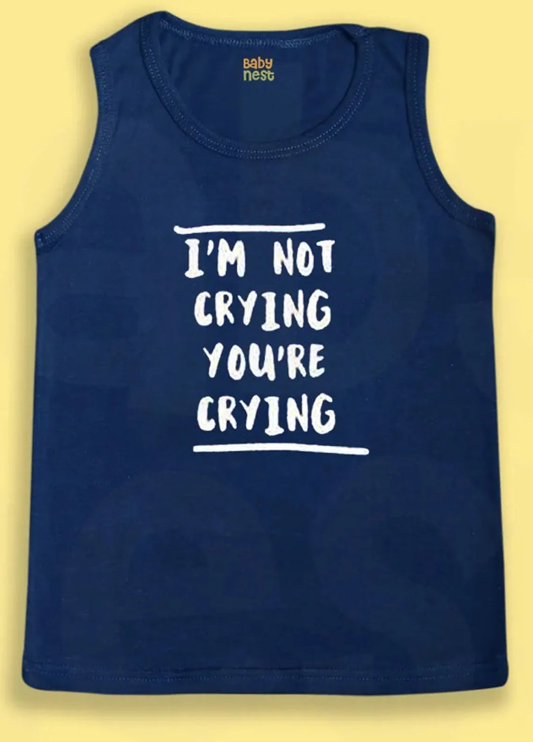 Baby Nest Kids Sando Bnbbs-85 Im Not Crying Youre Crying Blue