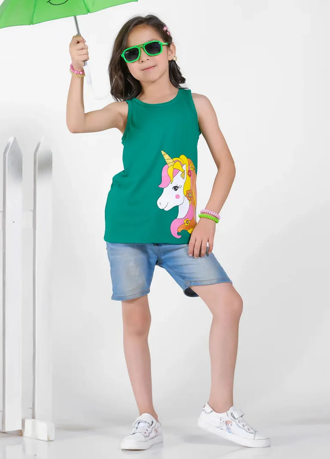 Baby Nest Kids Sando Unicorn Green