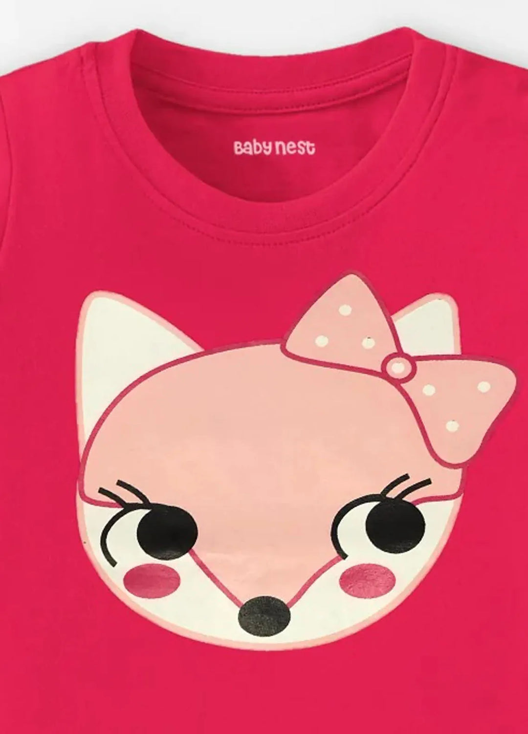 Baby Nest Kids T Shirt Fox Pink