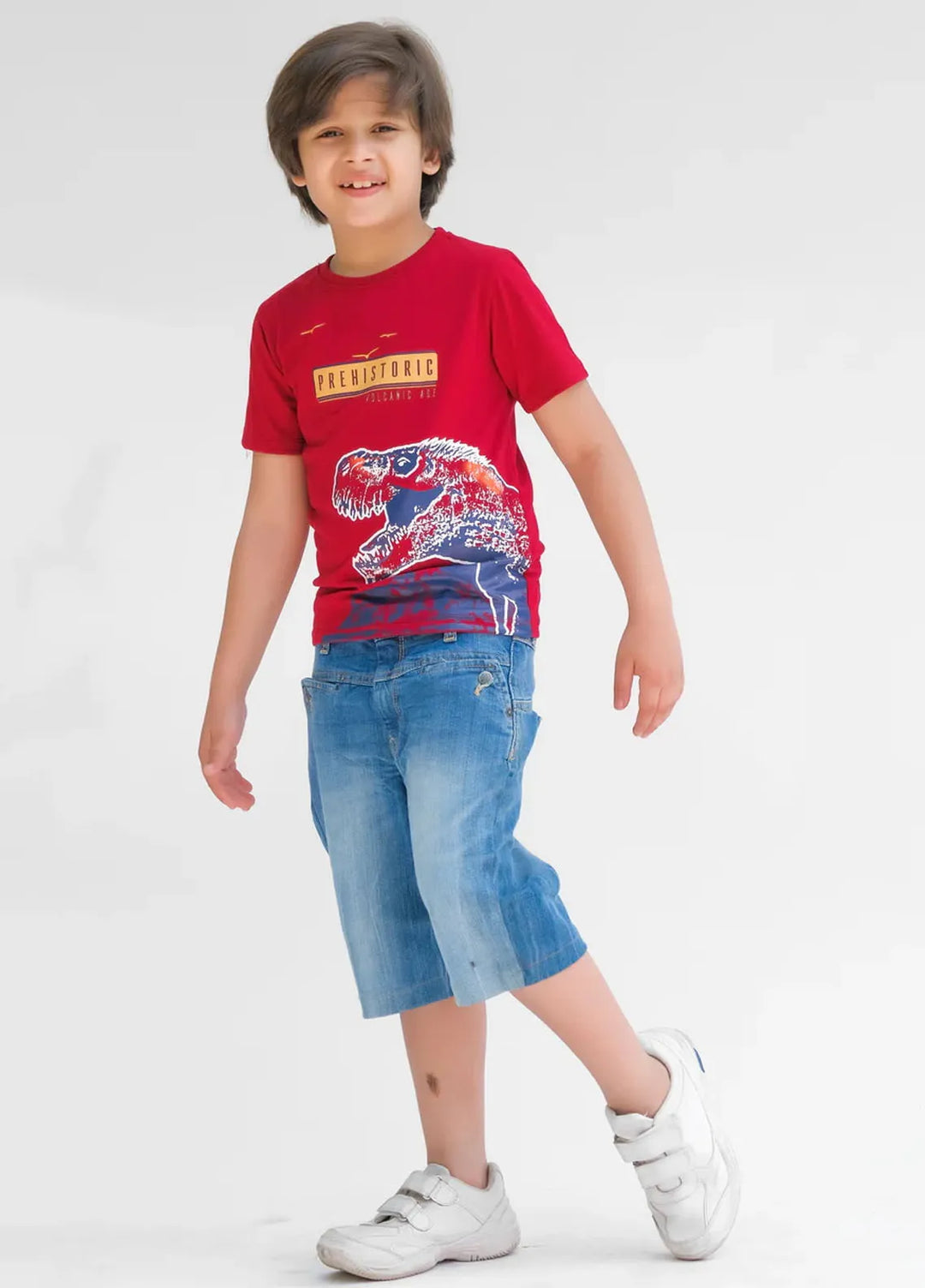 Baby Nest Kids T Shirt Prehistoric Volcanic Age Maroon