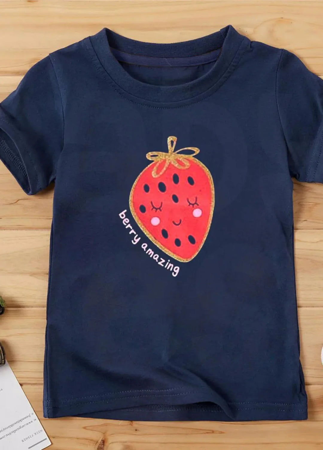 Baby Nest Pret 1 Piece Berry Amazing T-Shirt - Navy Blue