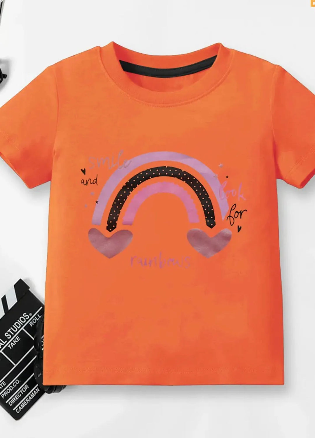 Baby Nest Pret 1 Piece Easyclean - Water Repellent & Stain Resistant T-Shirt - Sbt-355-D5 - Tiger - Orange