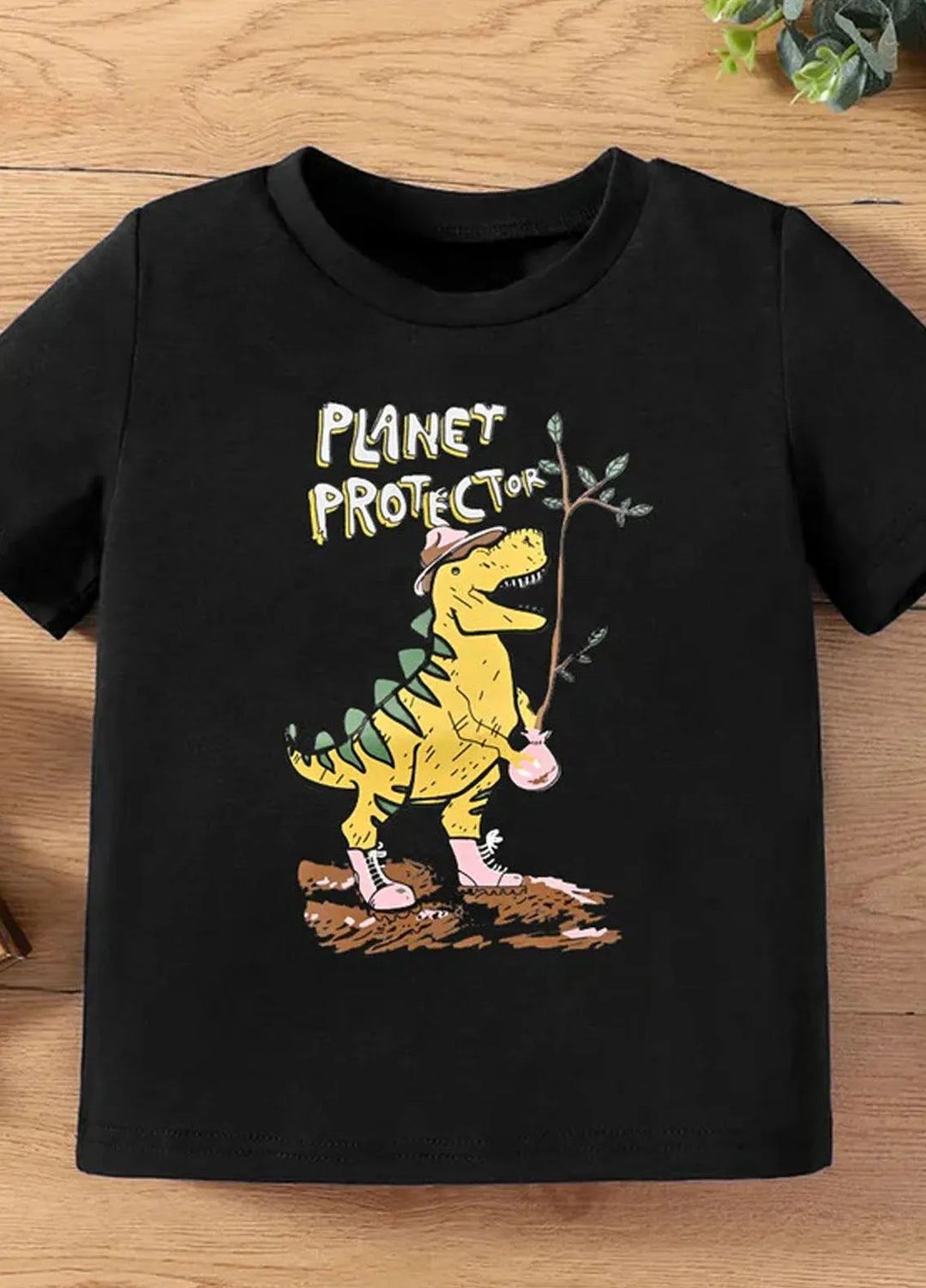 Baby Nest Pret 1 Piece Planet Protect Half Sleeves T-Shirts Black - Sbt-348