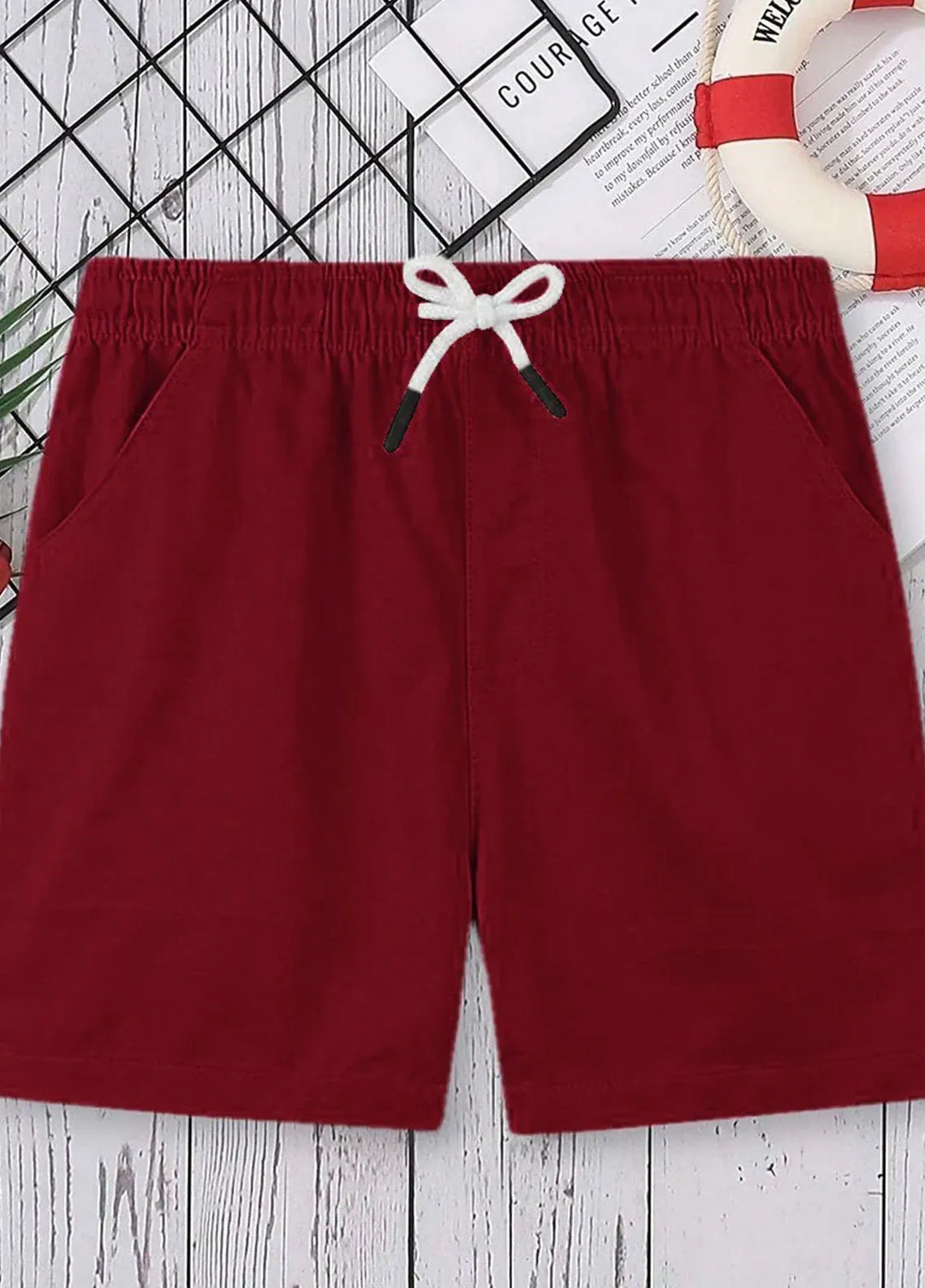 Baby Nest Pret 1 Piece Shorts For Boys - Maroon