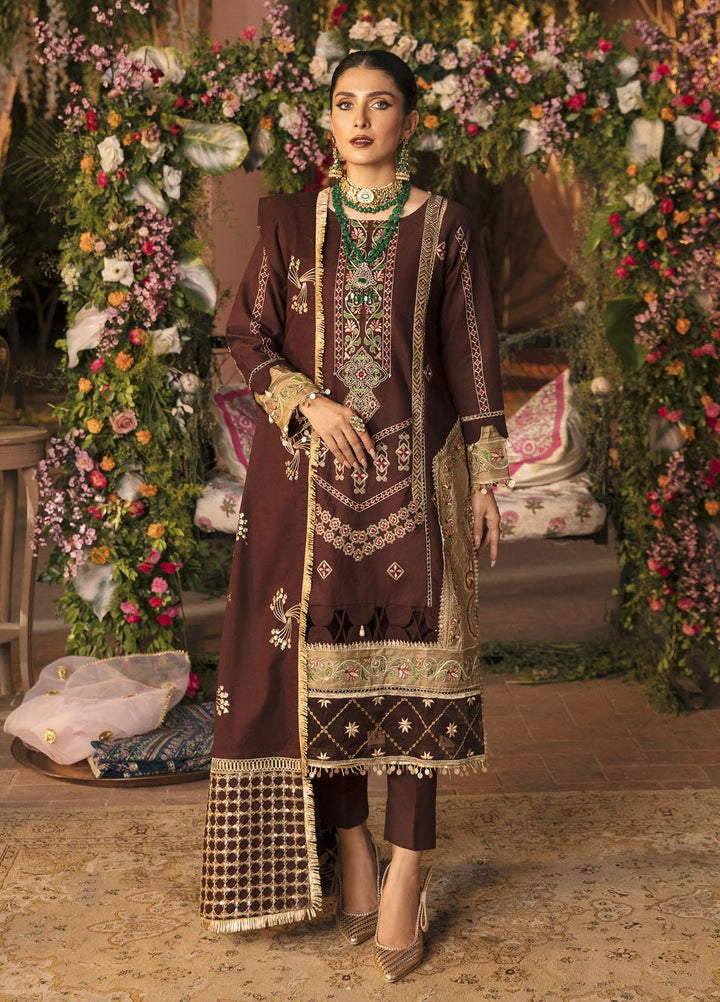 Bandhan By Parishay Embroidered Khaddar Suits Unstitched 3 Piece PRS22B Tamanna - Winter Collection