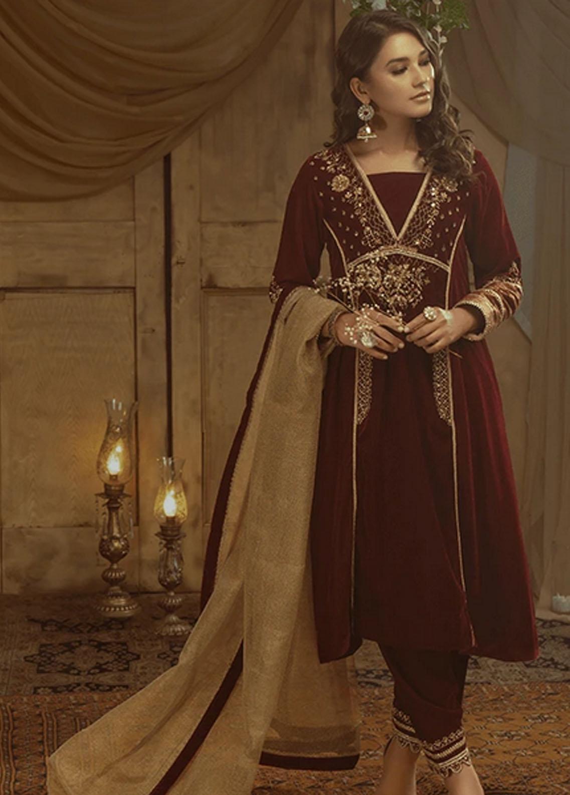 Zaaviay Pret Luxury Velvet 3 Piece ZV21BM ZVB-006 Heba