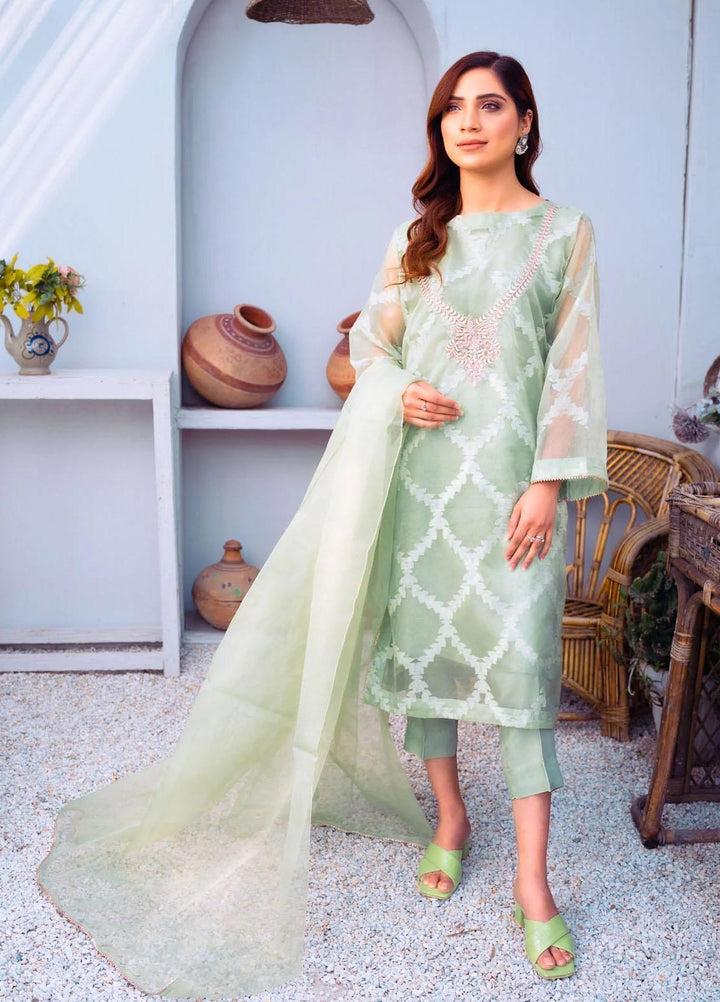 PSK Couture Pret Embroidered Tissue 4 Piece Suit DAY LILLY