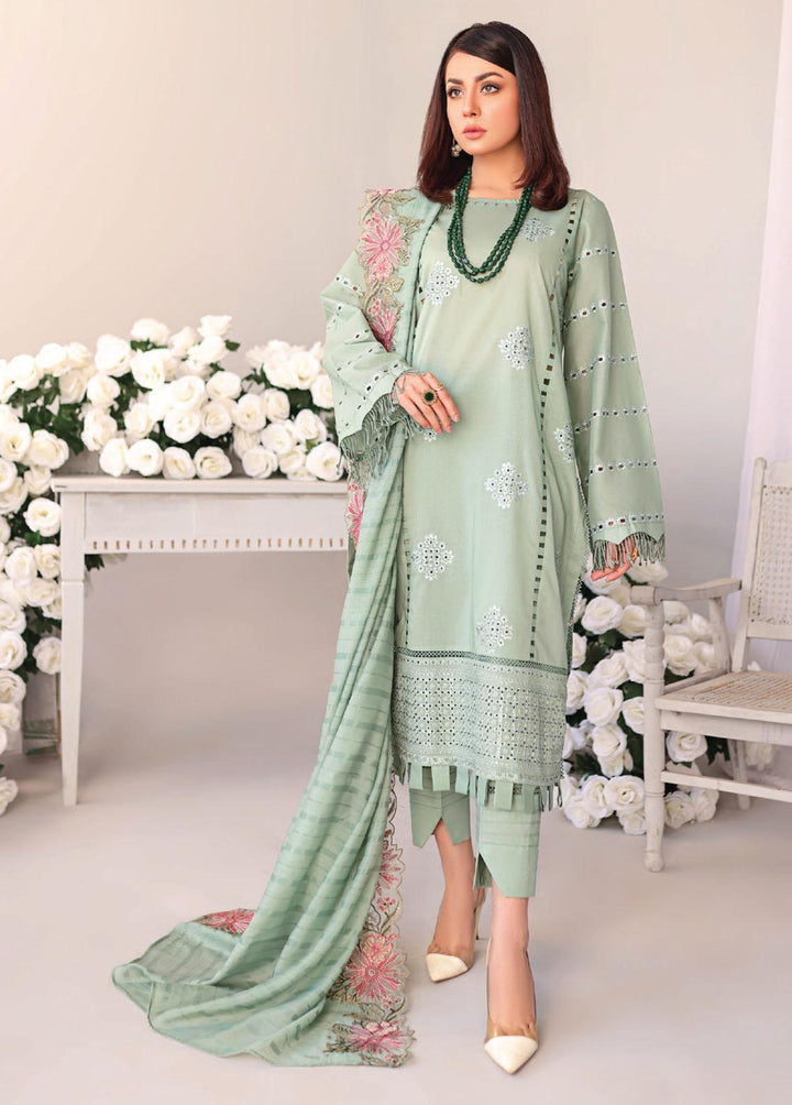 Baharaan By Humdum Embroidered Lawn Suits Unstitched 3 Piece HD23B 01 - Summer Collection
