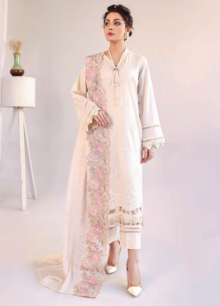 Baharaan By Humdum Embroidered Lawn Suits Unstitched 3 Piece HD23B 05 - Summer Collection