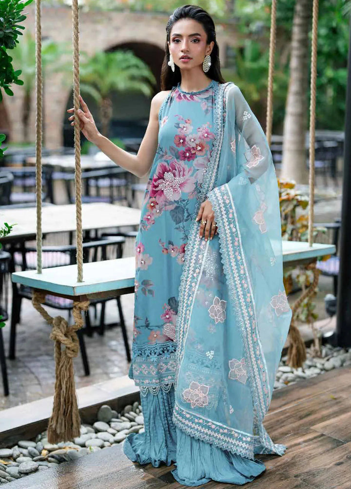 Ballerina By Nureh Embroidered Chiffon Suit Unstitched 3 Piece NU24BW NU2-148 - Winter Collection