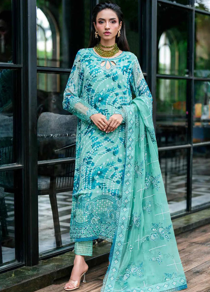 Ballerina By Nureh Embroidered Chiffon Suit Unstitched 3 Piece NU24BW NU2-150 - Winter Collection