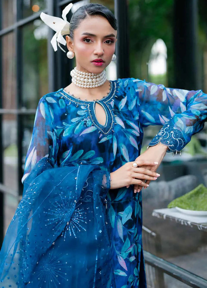 Ballerina By Nureh Embroidered Chiffon Suit Unstitched 3 Piece NU24BW NU2-153 - Winter Collection