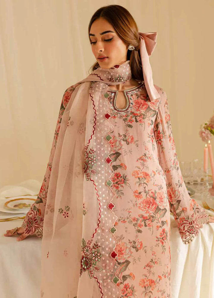 Ballerina by Nureh Embroidered Chiffon Suit Unstitched 4 Piece NU25B NU2-160 - Formals Collection