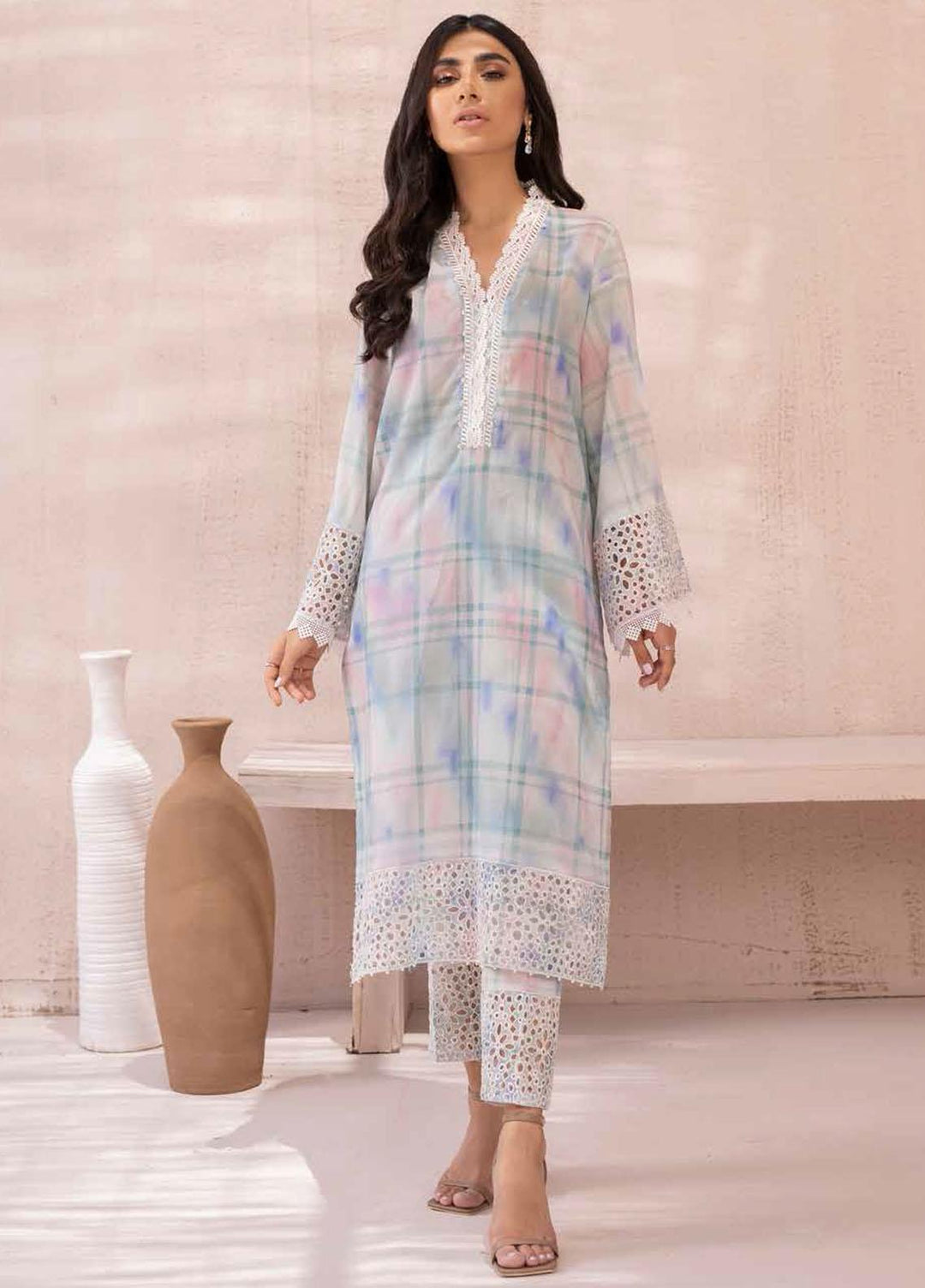 Ballerina By Nureh Embroidered Chikankari Suits Unstitched 2 Piece NU21B 08 - Summer Collection