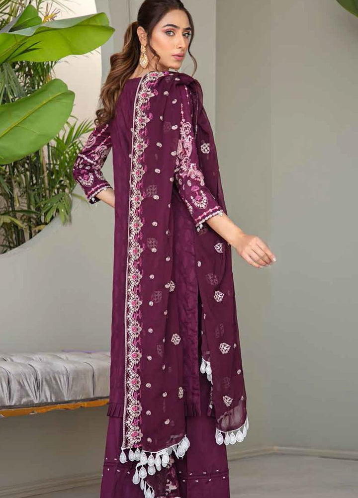 Banafsheh Embroidered Lawn Suits Unstitched 3 Piece BF21LF D-07 - Festive Collection