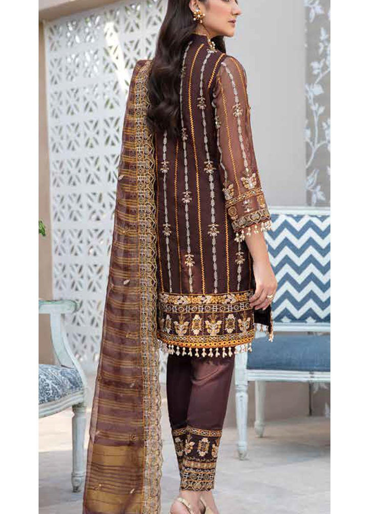 Banafsheh Embroidered Organza Suits Unstitched 3 Piece BF21LF BNL-06 - Formals Collection