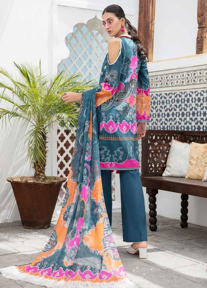 Banafsheh Embroidered Lawn Suits Unstitched 3 Piece BF21LL 01 - Luxury Collection