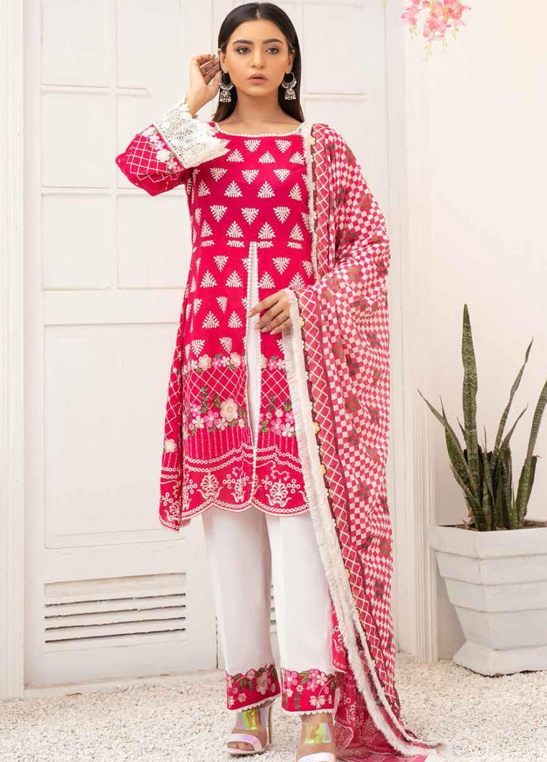 Banafsheh Embroidered Lawn Suits Unstitched 3 Piece BF21PE D-02 - Summer Collection