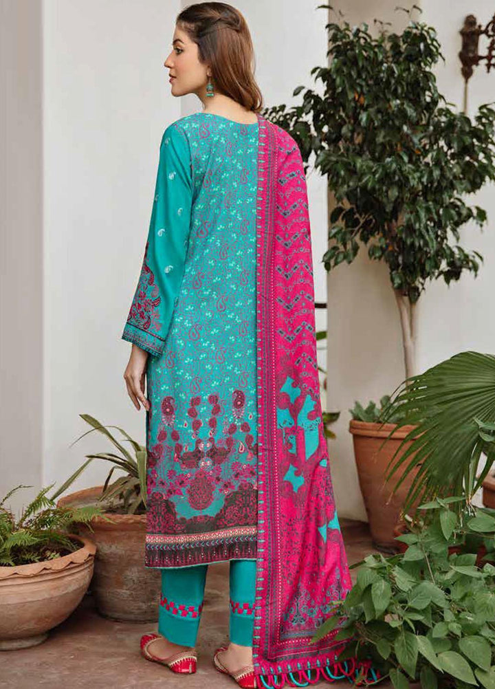 Banafsheh Embroidered Silk Karandi Suits Unstitched 3 Piece BF21PK BNK-06 - Winter Collection