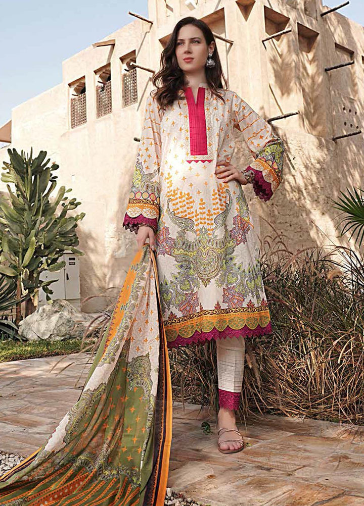 Banafsheh Printed Lawn Suits Unstitched 3 Piece BF21L 06 - Summer Collection