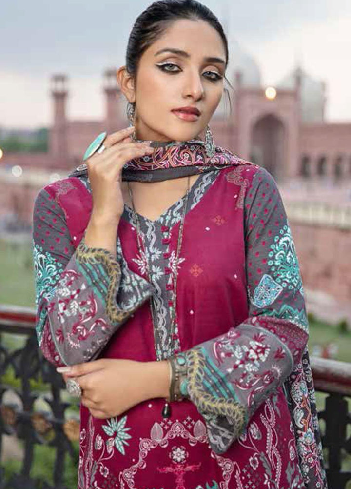 Banafsheh Digital Printed Khaddar Suits Unstitched 3 Piece BF21RK D-003 - Winter Collection