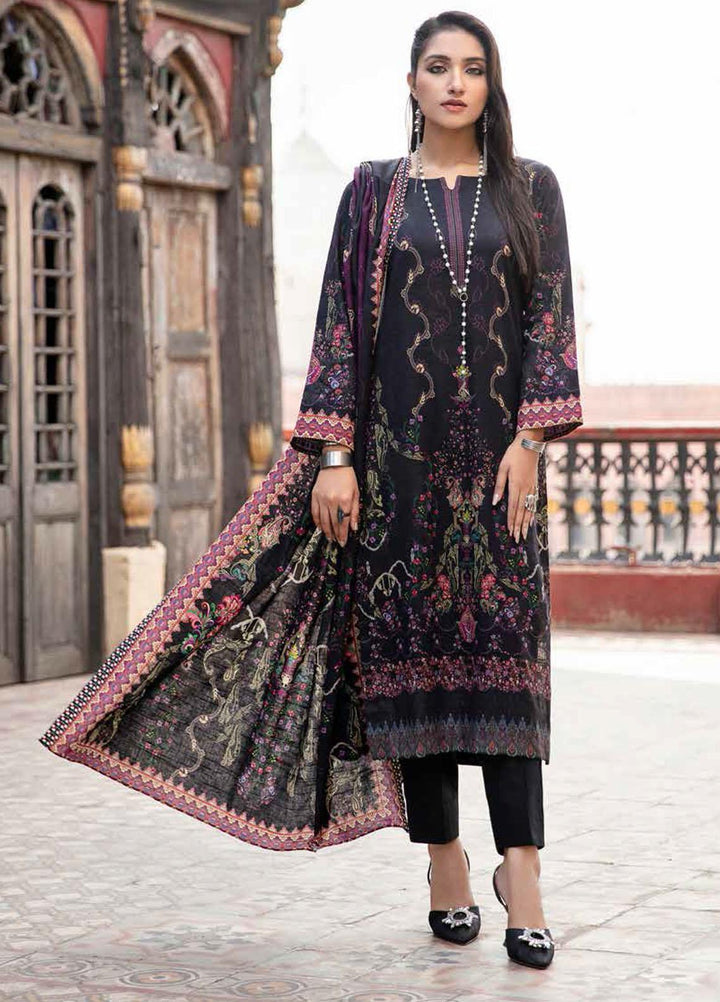 Banafsheh Digital Printed Khaddar Suits Unstitched 3 Piece BF21RK D-007 - Winter Collection